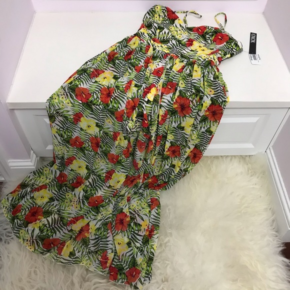 XOXO WOMENS JUNIORS PRINTED MAXI ROMPER - Picture 2 of 6